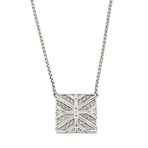 John Hardy Modern Chain Diamond & Sterling Silver Pendant Necklace